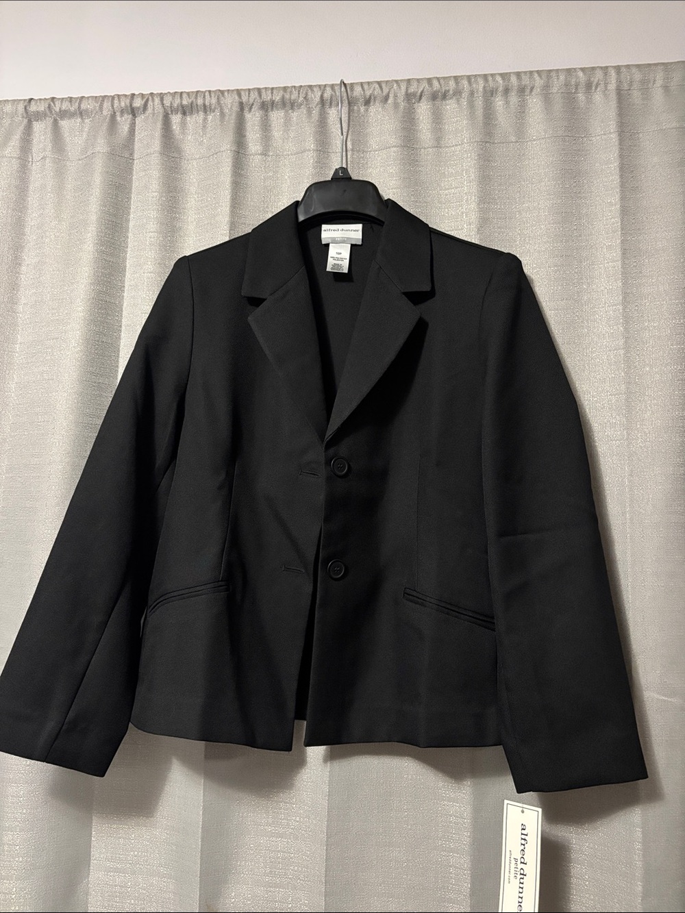 Alfred Dunner Size 10P Black Women's Tailored Blazer